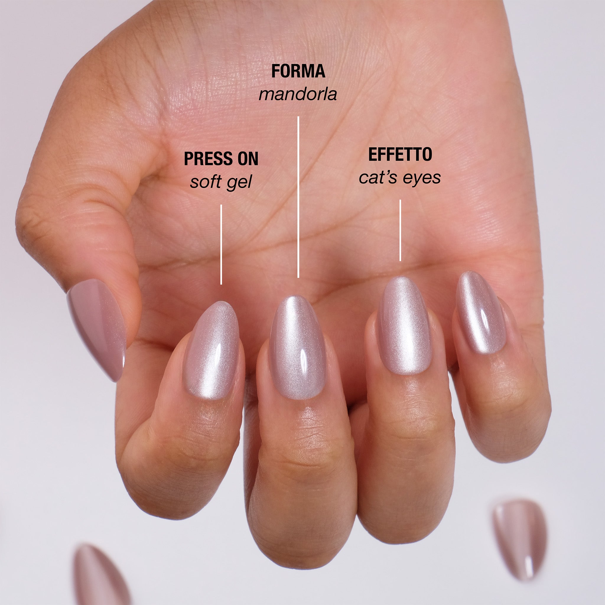 Caramel Cat's Eyes Press On Nails