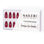 Dark Red Press On Nails