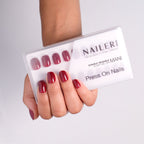 Dark Red Press On Nails