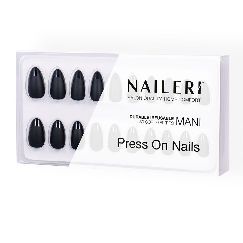 Duo Black Press On Nails