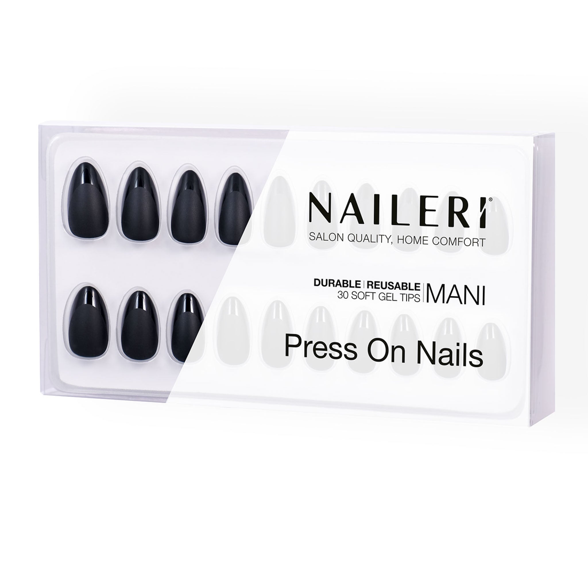 Duo Black Press On Nails
