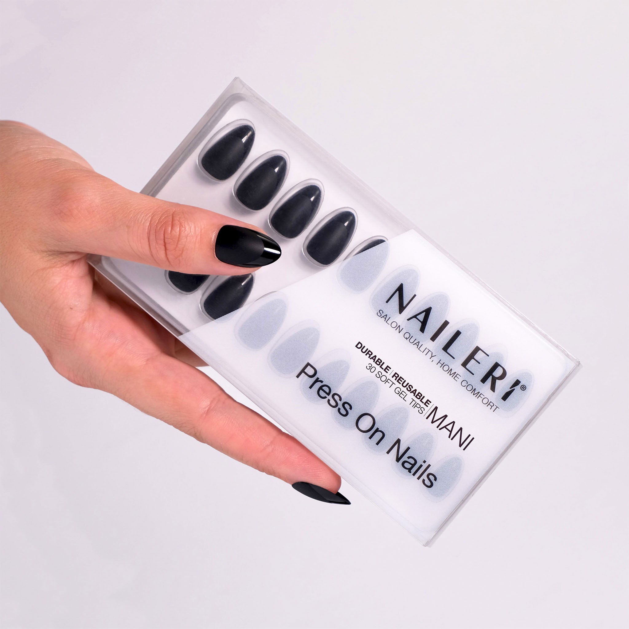 Duo Black Press On Nails