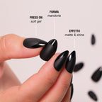 Duo Black Press On Nails
