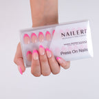 Fucsia French Press On Nails