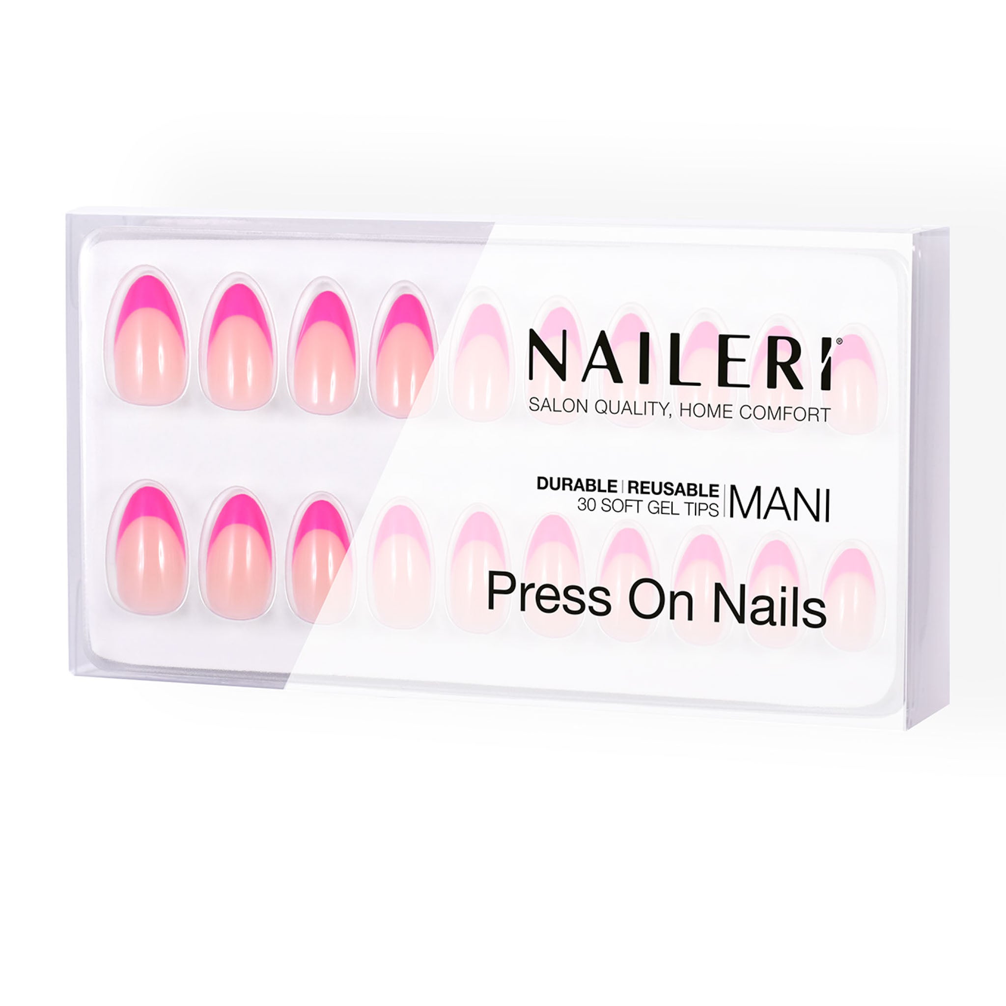 Fucsia French Press On Nails