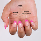 Fucsia French Press On Nails