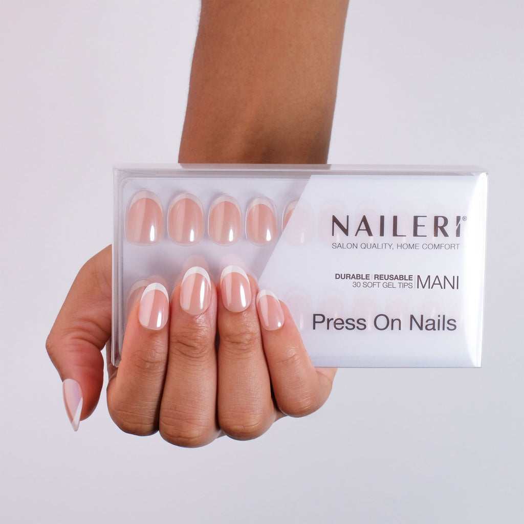 Glossy French Press On Nails