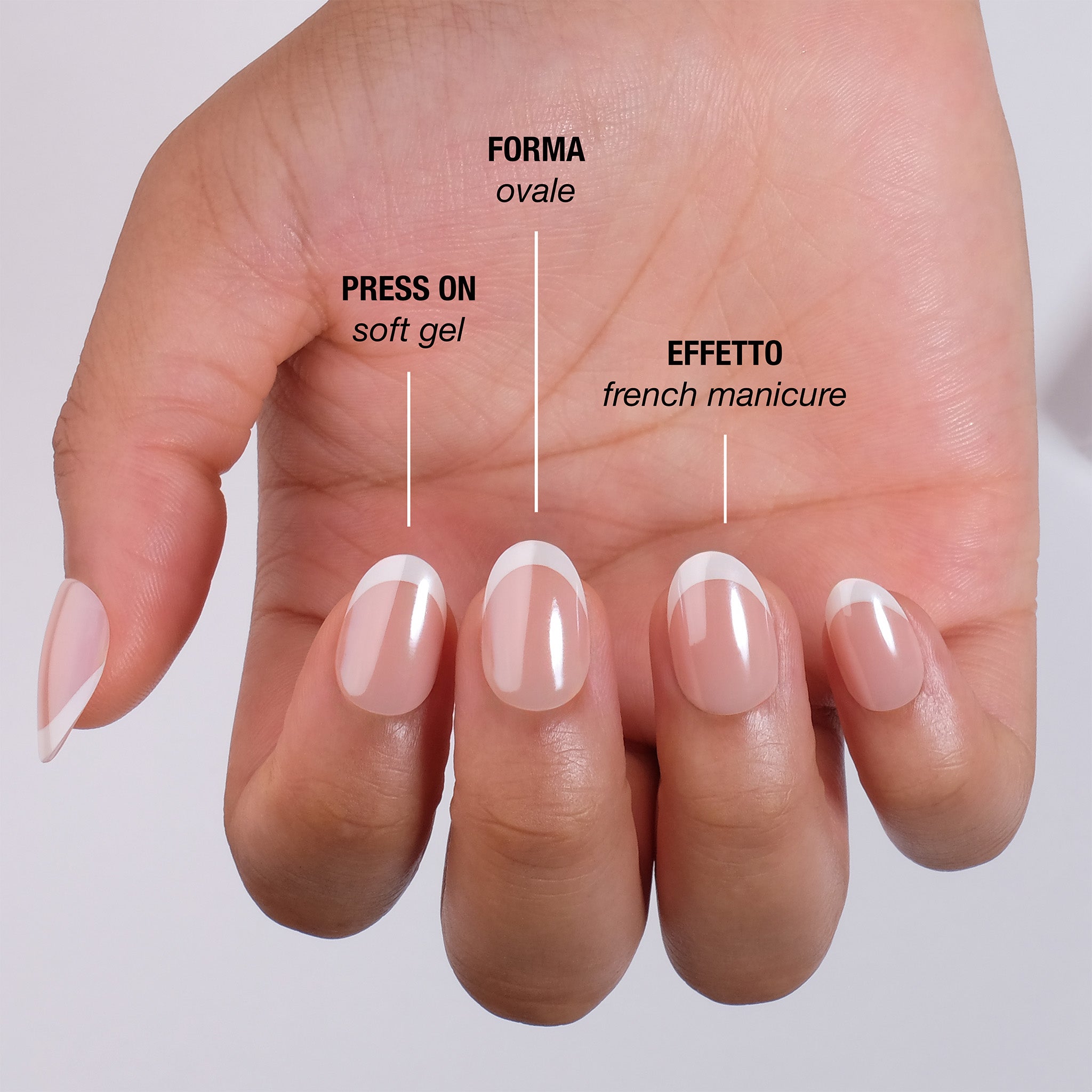 Glossy French Press On Nails