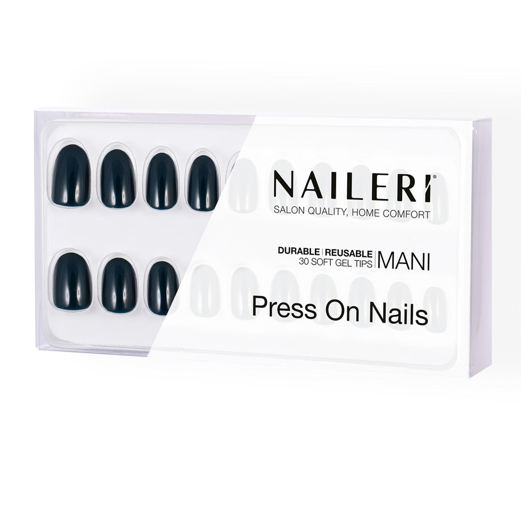 Green Noir Press On Nails