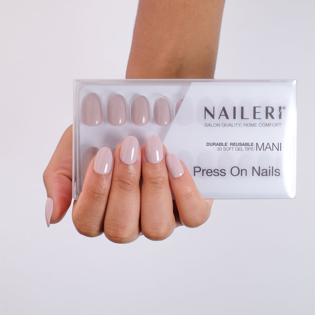 Mauve Press On Nails