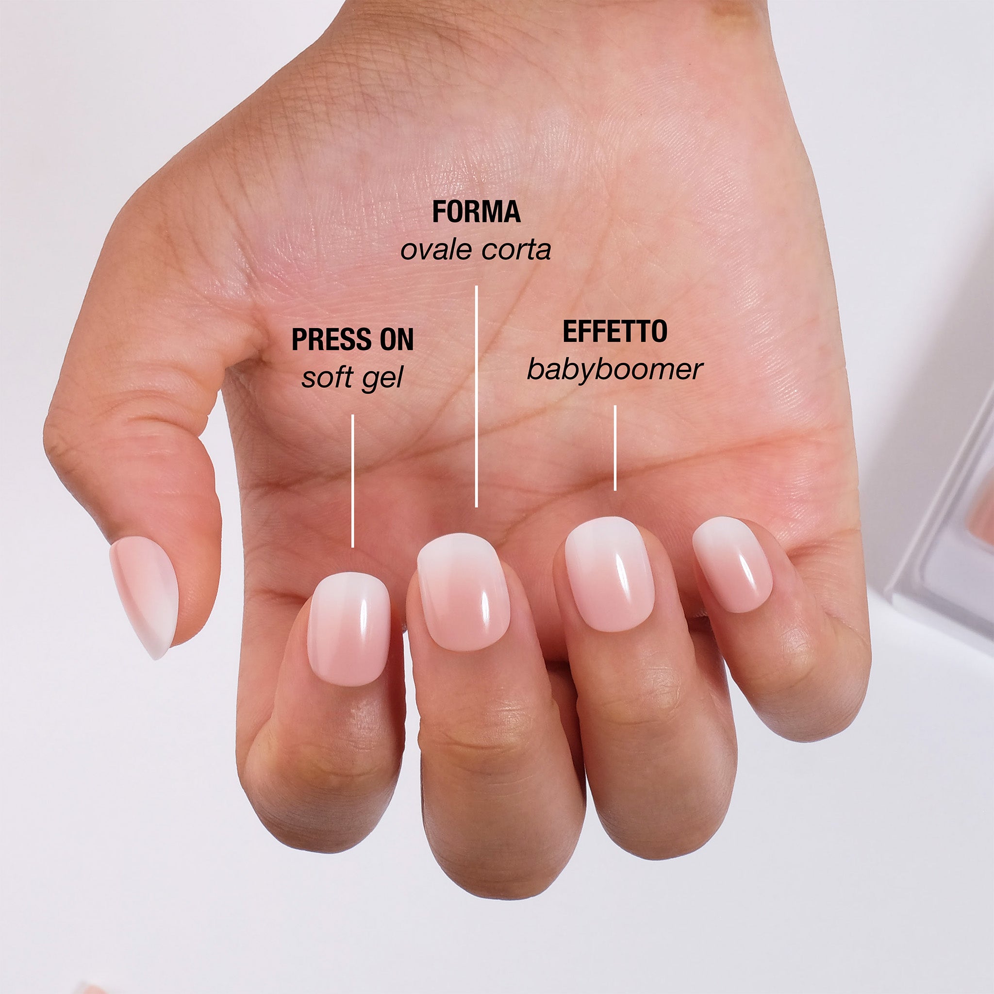 Nude Babyboomer Press On Nails