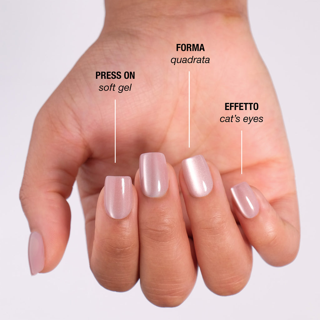 Nude Cat's Eyes Press On Nails