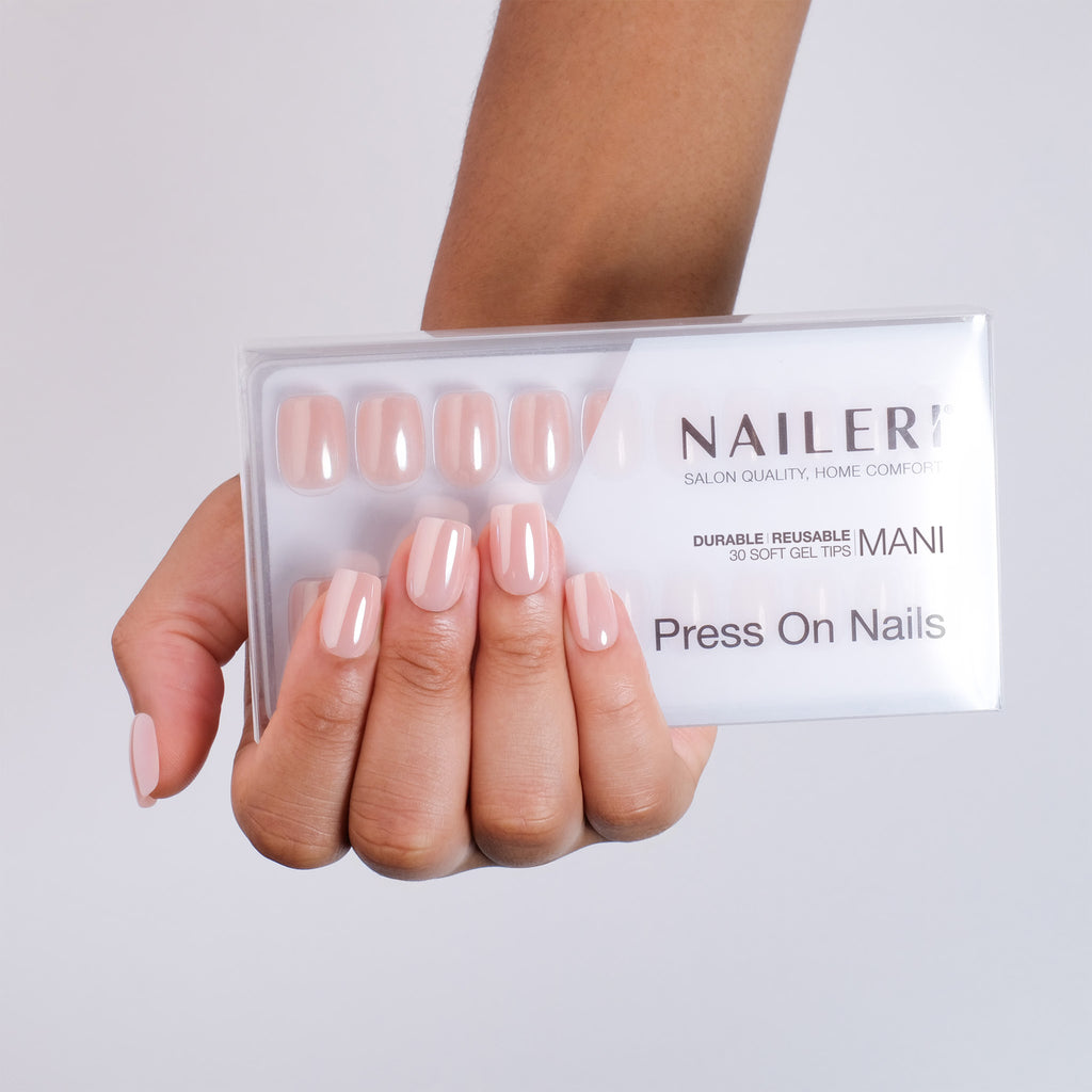 Nude Glazed Press On Nails