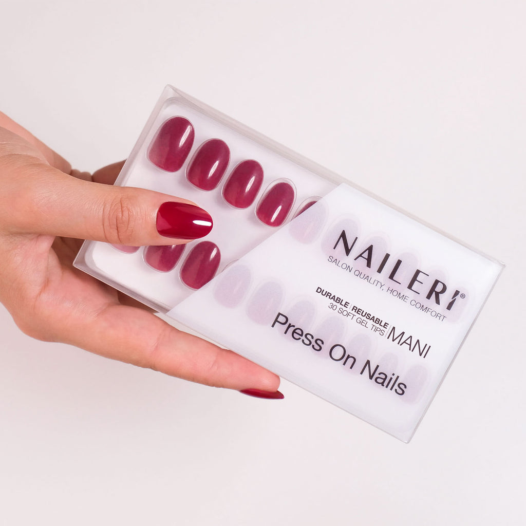 Passion Red Press On Nails