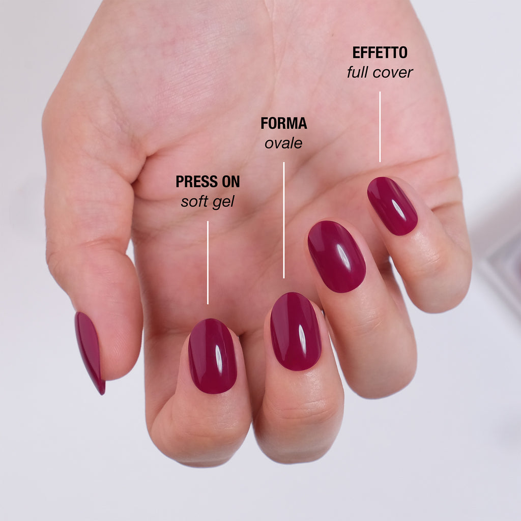 Passion Red Press On Nails