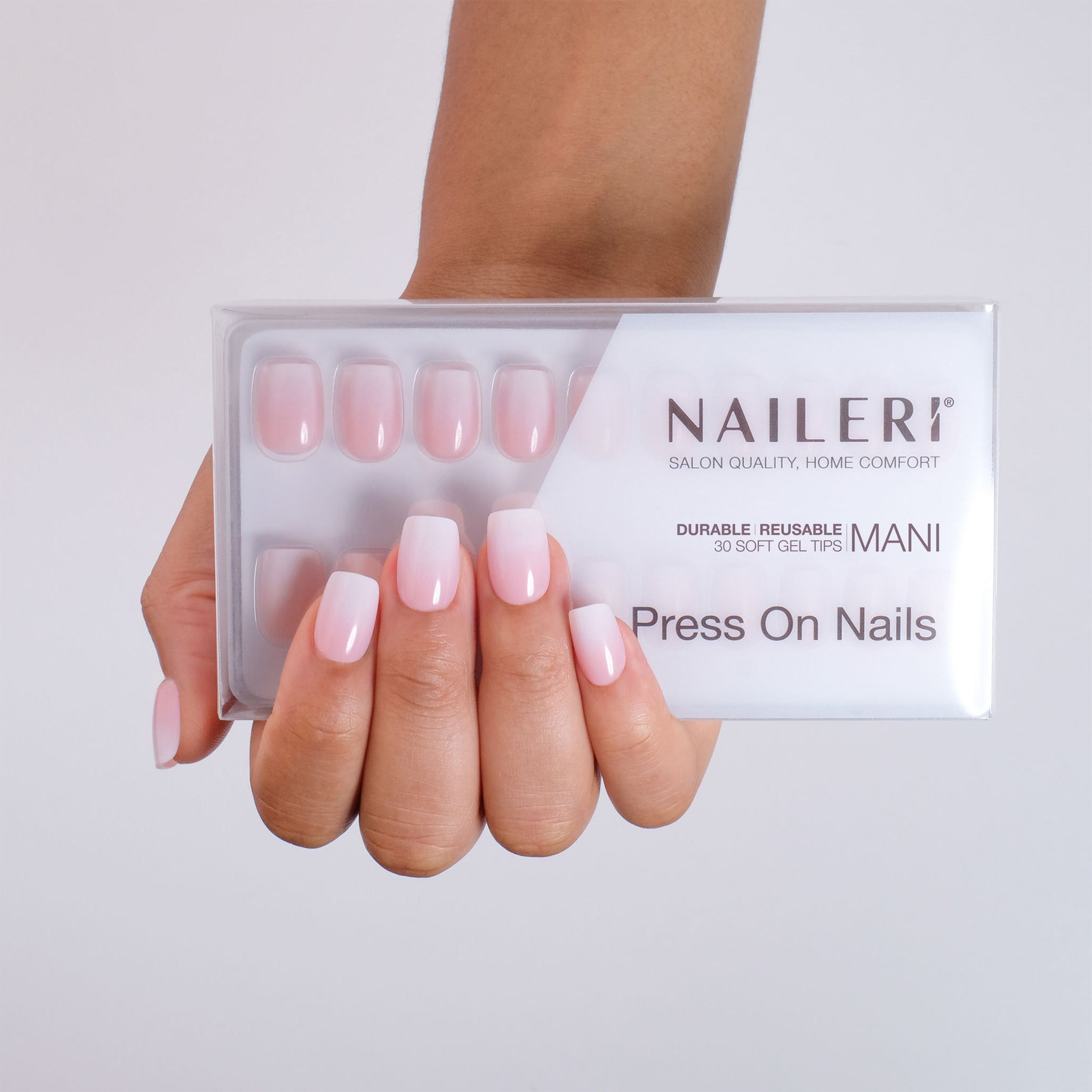 Pink Babyboomer Press On Nails