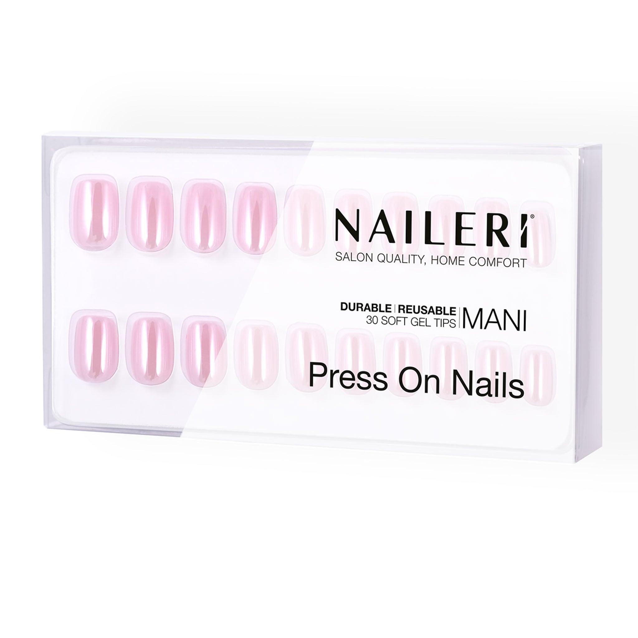 Pink Glazed Press On Nails