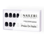 Pure Black Press On Nails