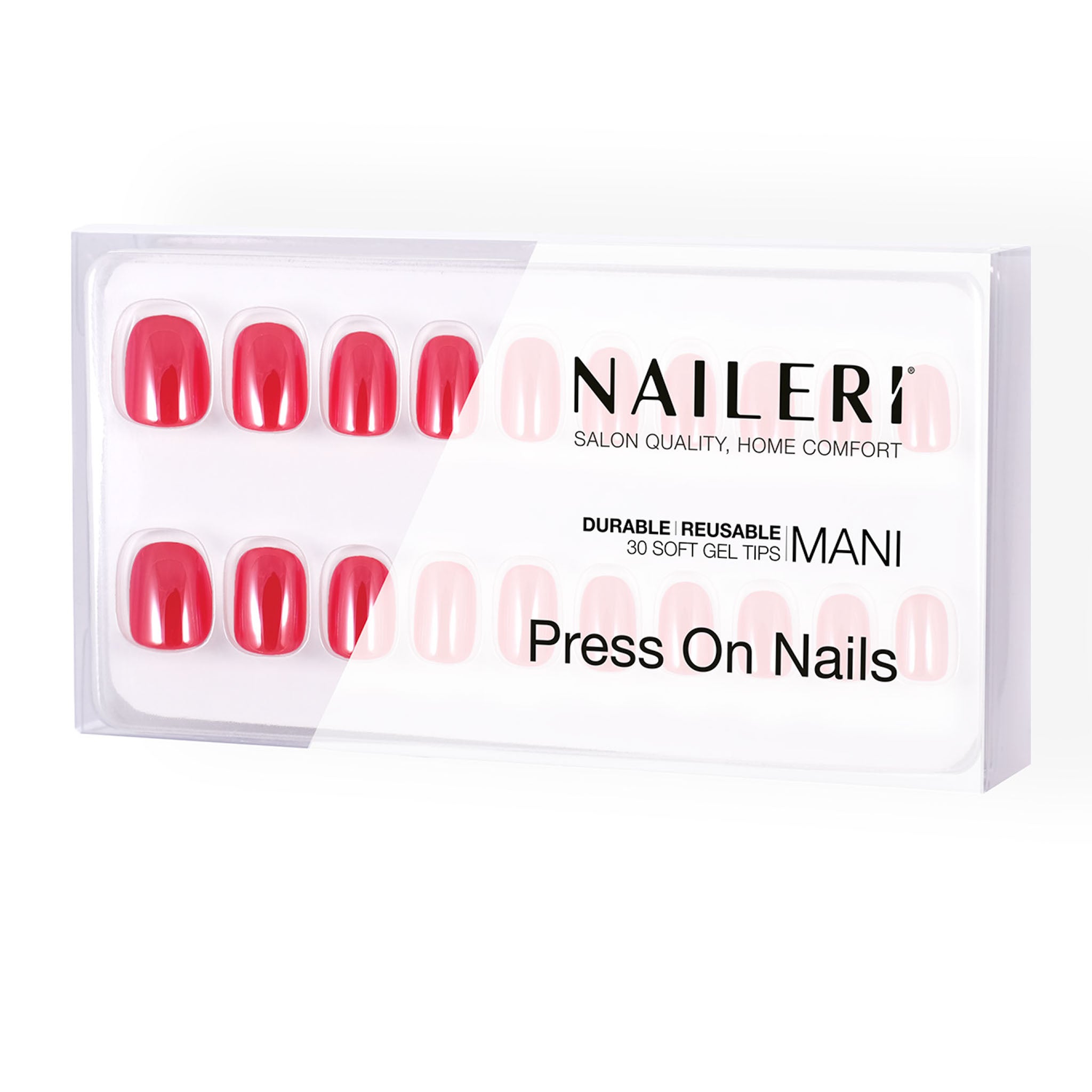 Red Carpet Glazed Press On Nails