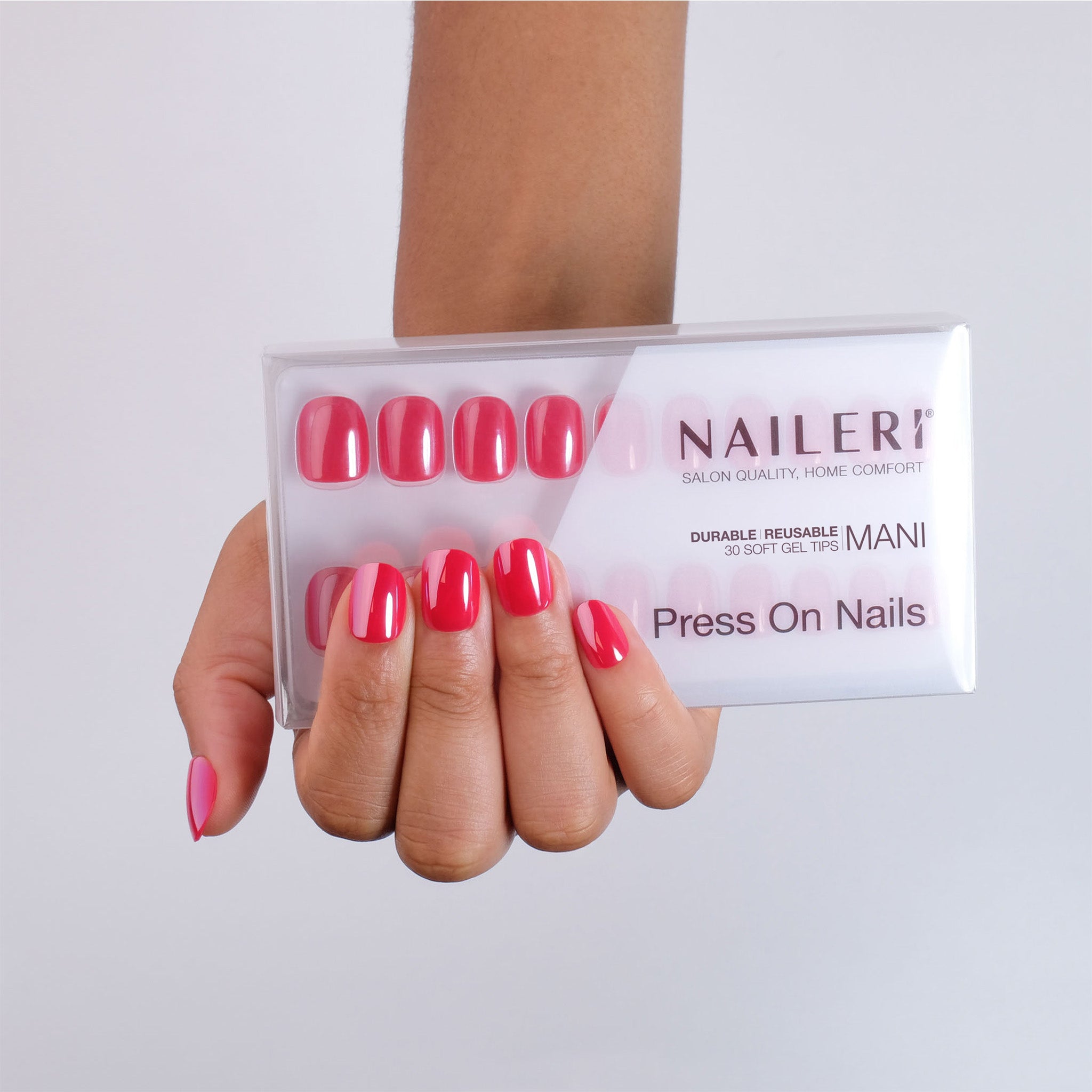 Red Carpet Glazed Press On Nails