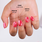 Red Carpet Glazed Press On Nails