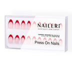 Red French Press On Nails