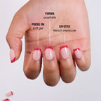 Red French Press On Nails