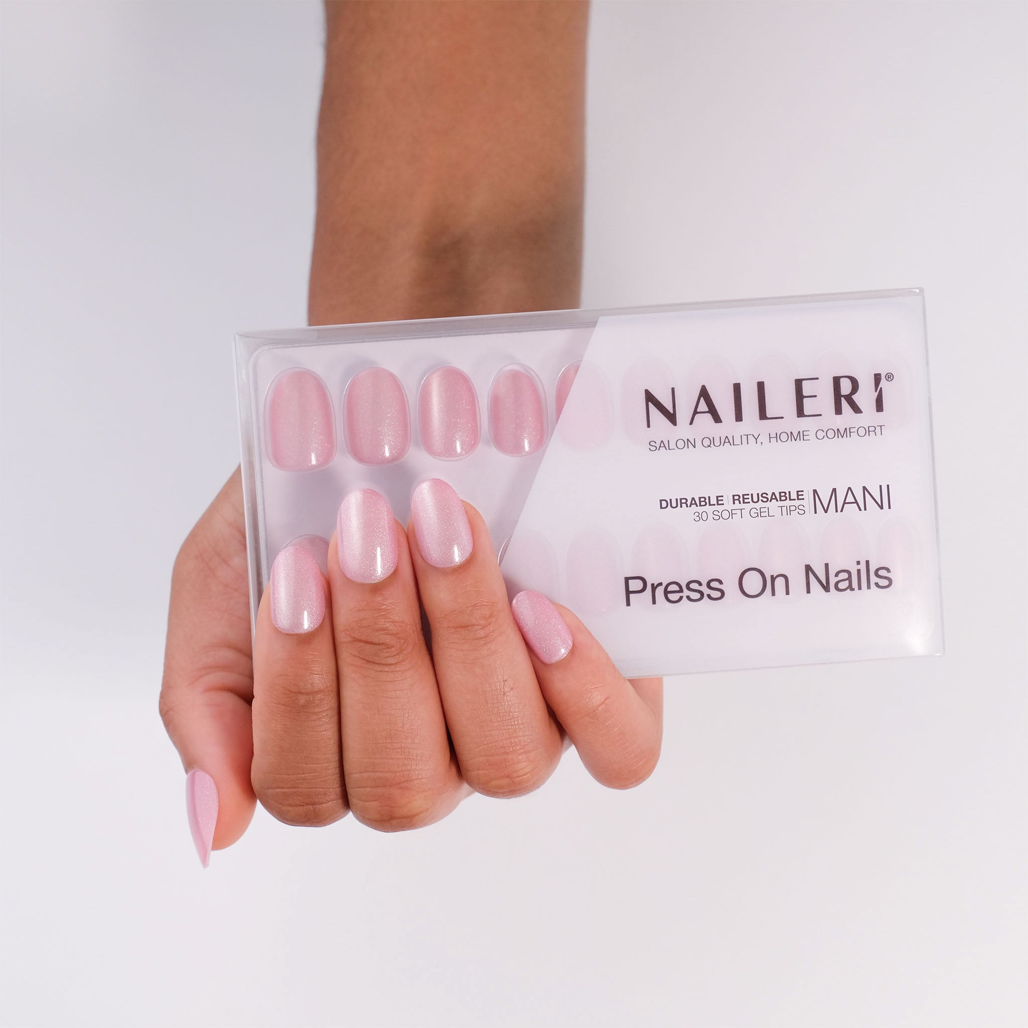 Rose Cat's Eyes Press On Nails