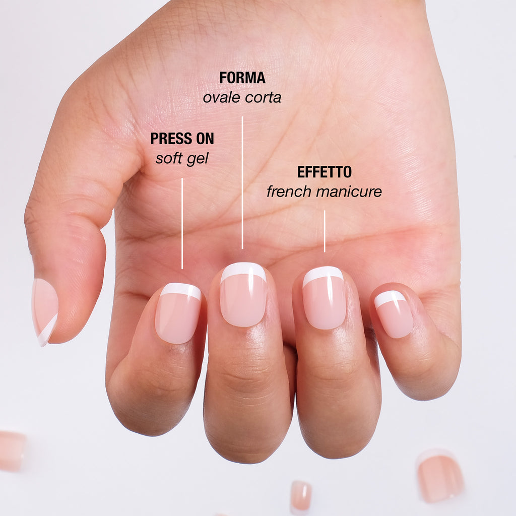 Rose French Press On Nails