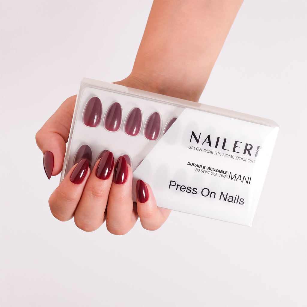 Rosewood Press On Nails