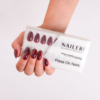 Rosewood Press On Nails