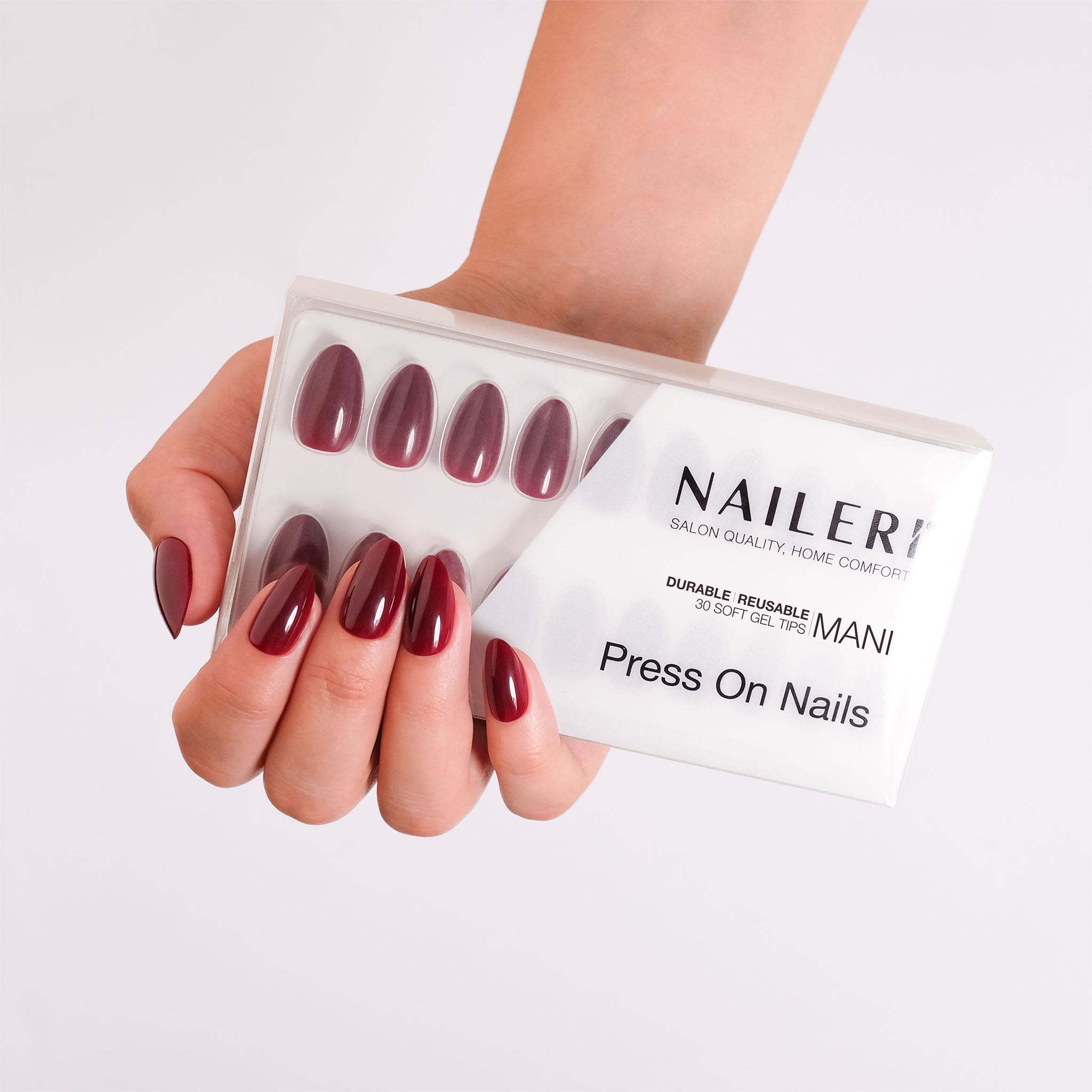Rosewood Press On Nails