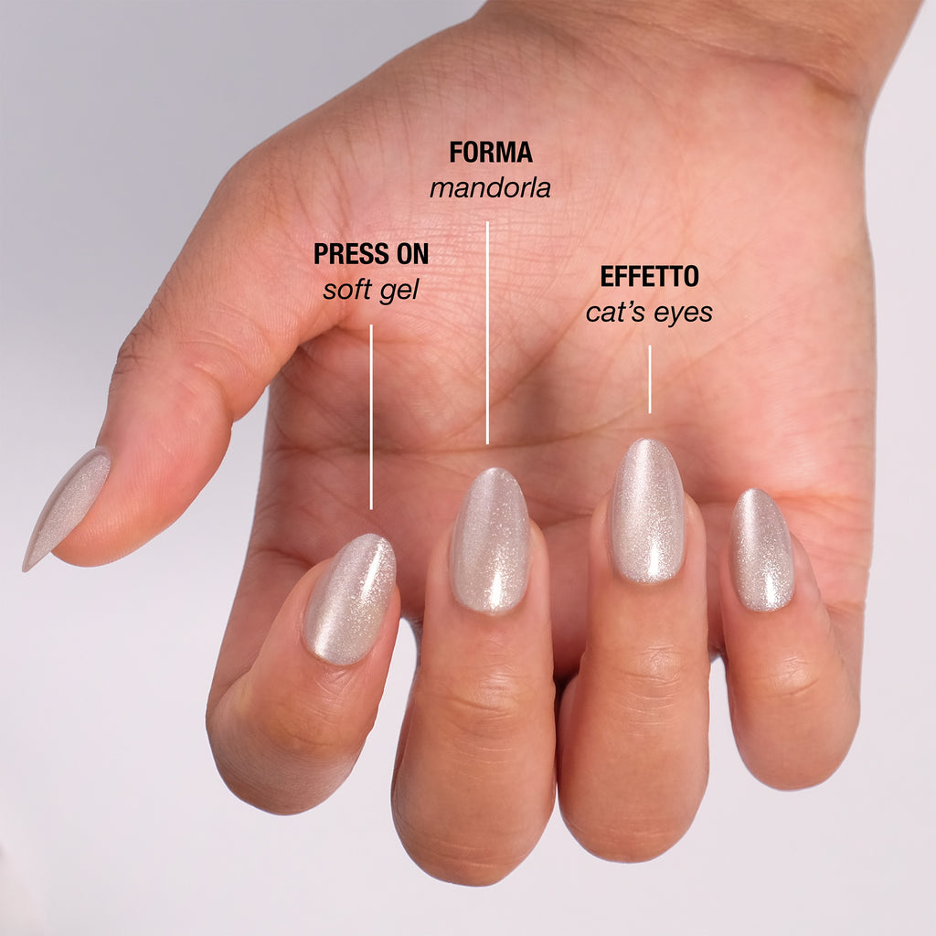 Satin Cat's Eyes Press On Nails