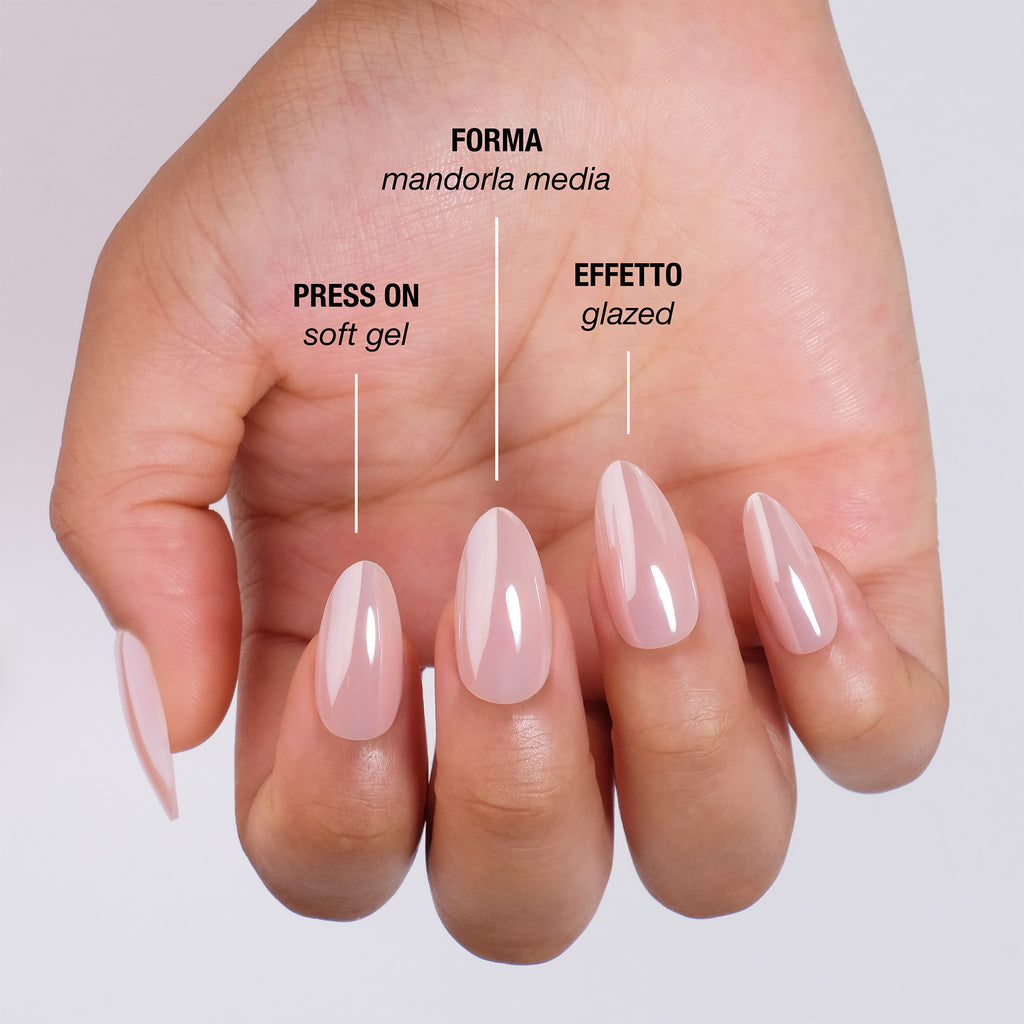 Skin Glazed Press On Nails