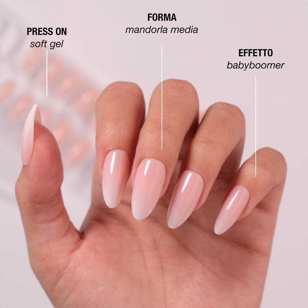 Soft Babyboomer Press On Nails