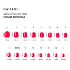 Tabella misure delle press on nails NAILERÌ, forma rotonda