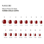 Dark Red Press On Nails