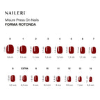 Tabella misure delle press on nails NAILERÌ, forma rotonda