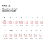 Tabella misure delle press on nails NAILERÌ, forma rotonda