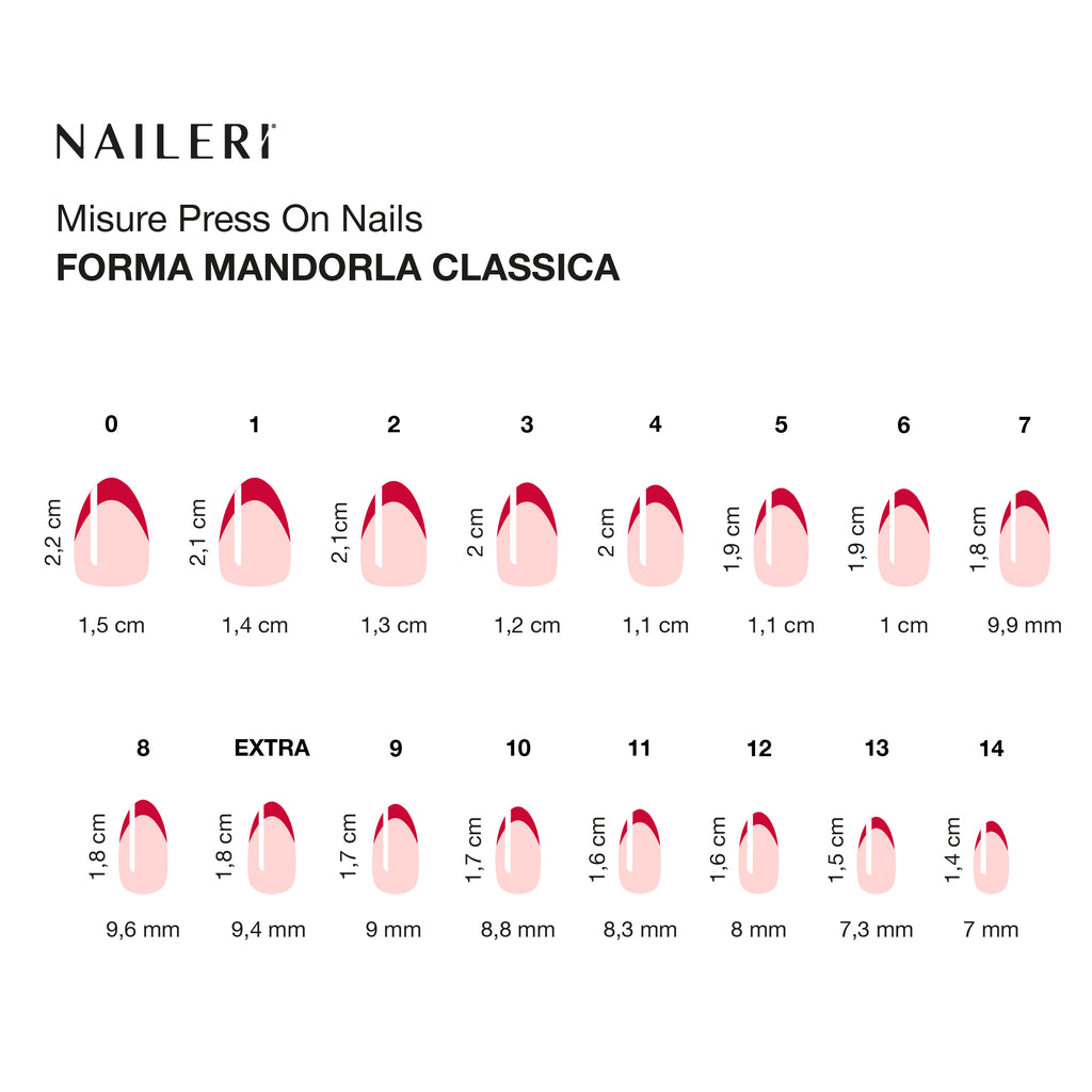 Red French Press On Nails