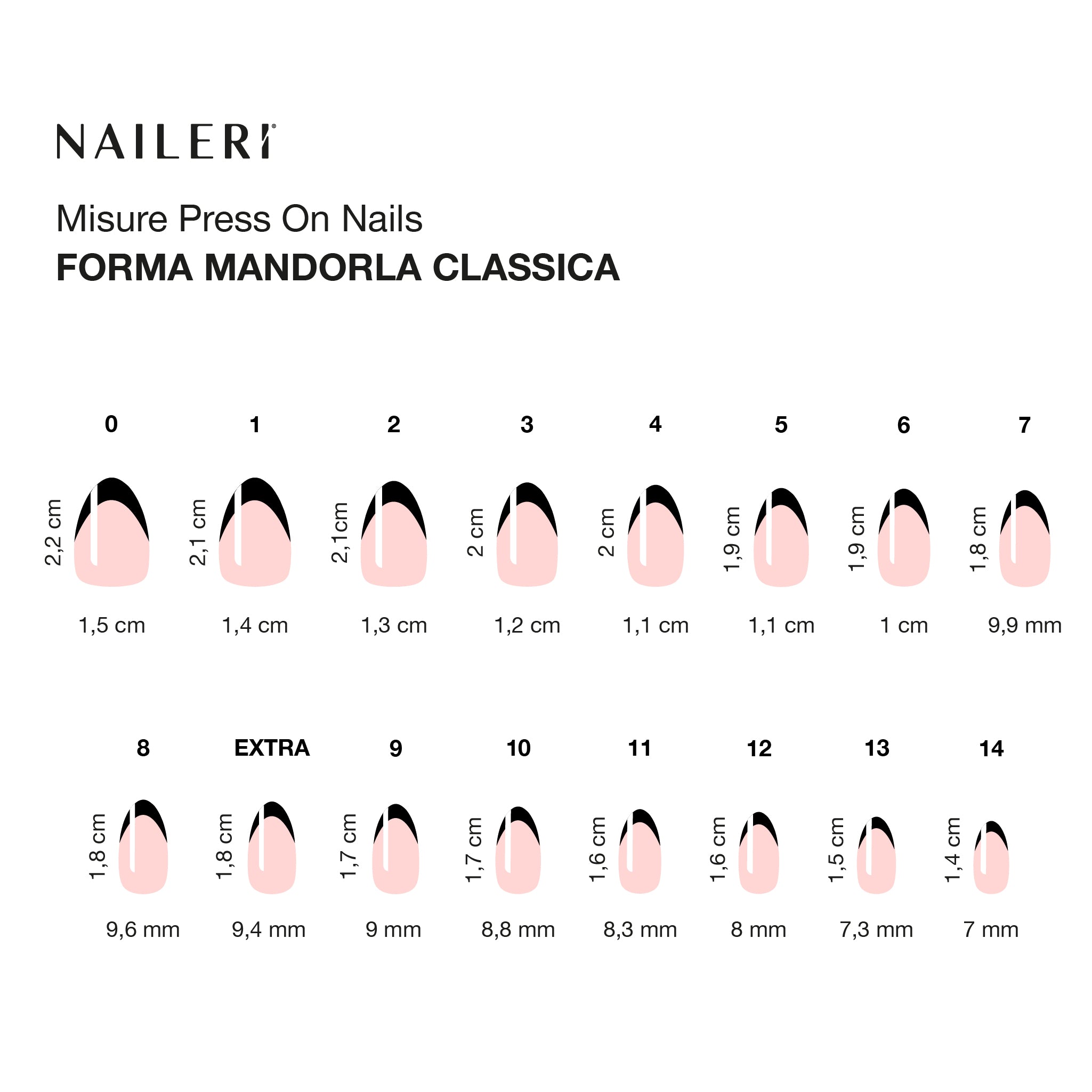 Black French Press On Nails
