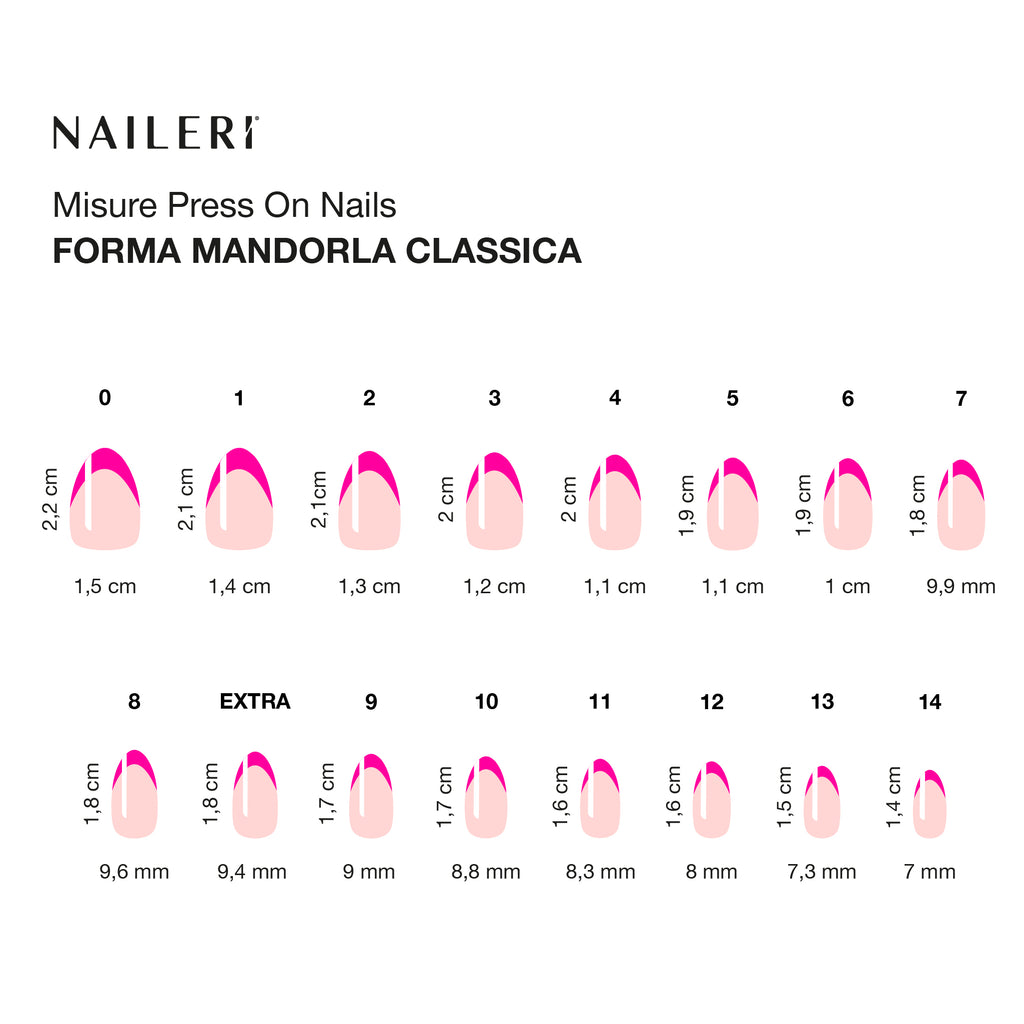 Fucsia French Press On Nails