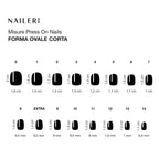 Pure Black Press On Nails