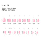 Tabella misure delle press on nails NAILERÌ, forma rotonda