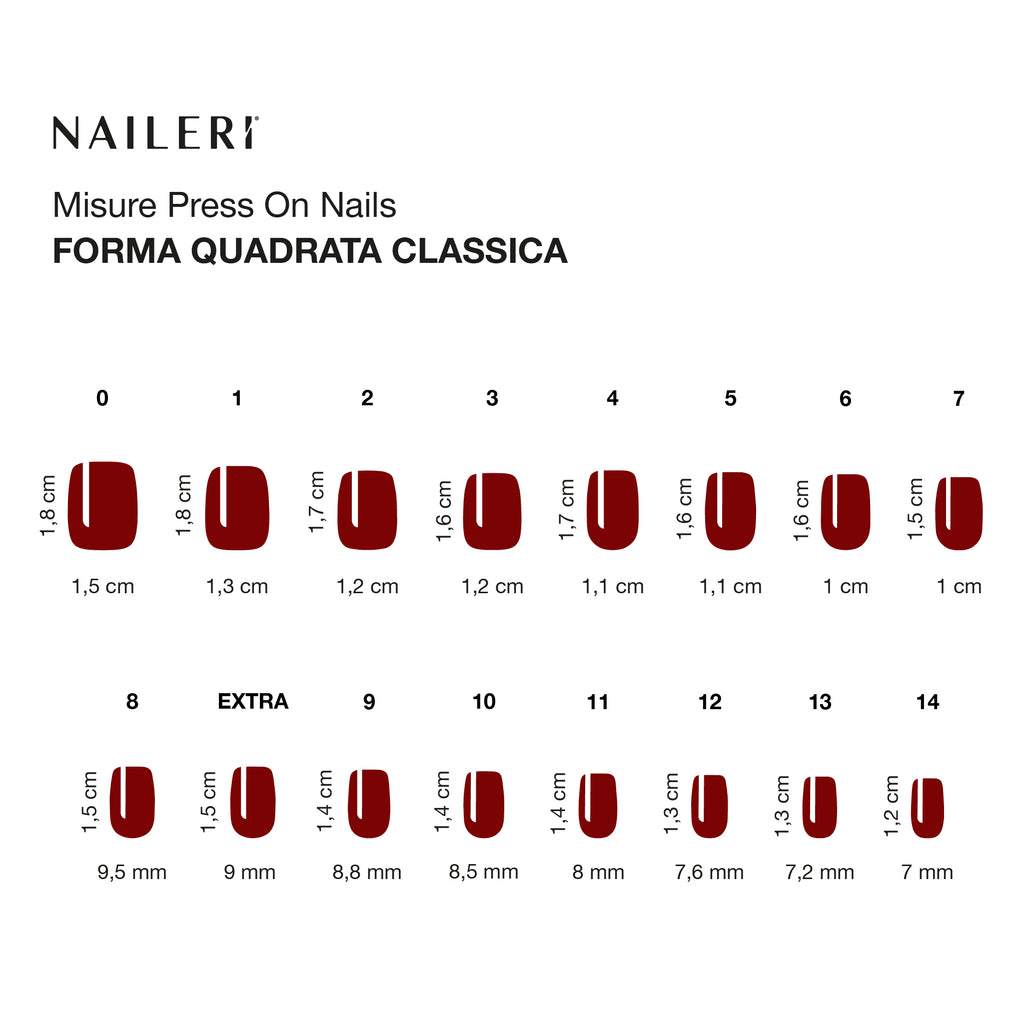 Dark Red Press On Nails