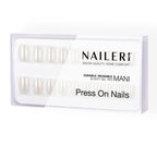 White Glazed Press On Nails