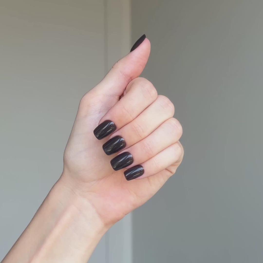 Deep Brown Press On Nails