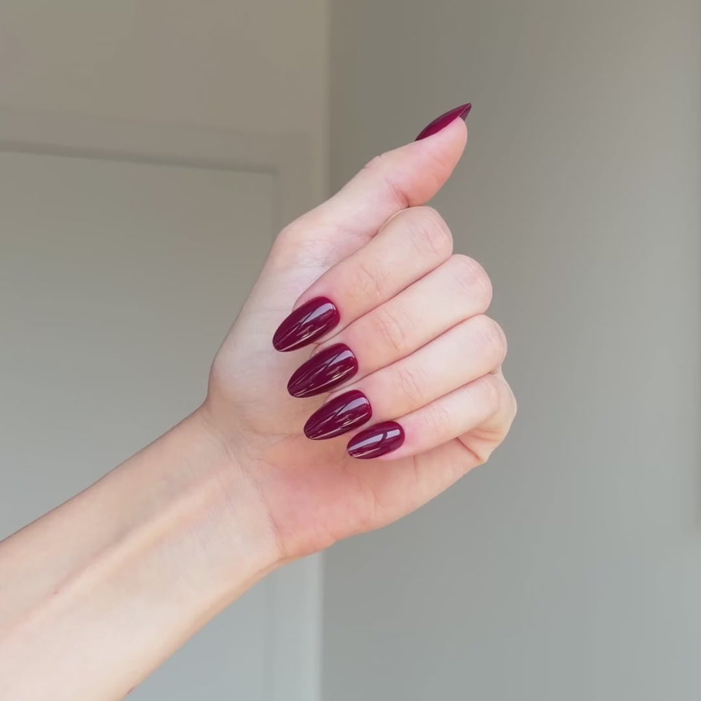 Rosewood Press On Nails