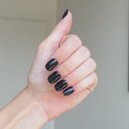 Pure Black Press On Nails