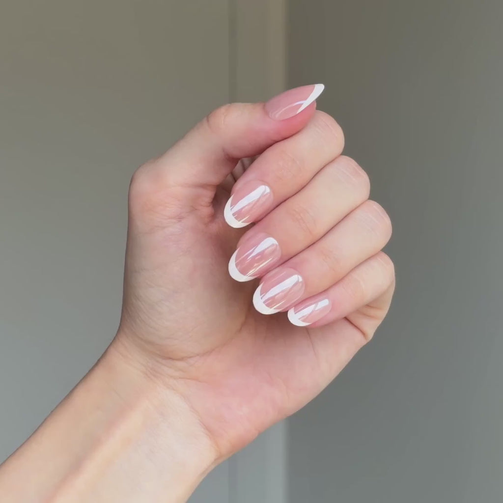 Glossy French Press On Nails